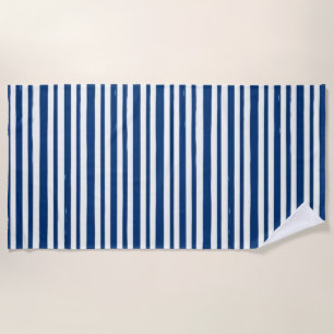 Beach Towel Spring Rugged Blue & White Stripe