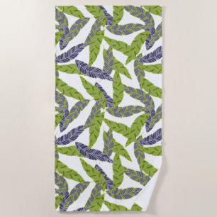 Beach Towel--Tropical Palms Print Towel