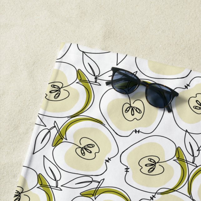 Beach Towel with apple. (In Situ)