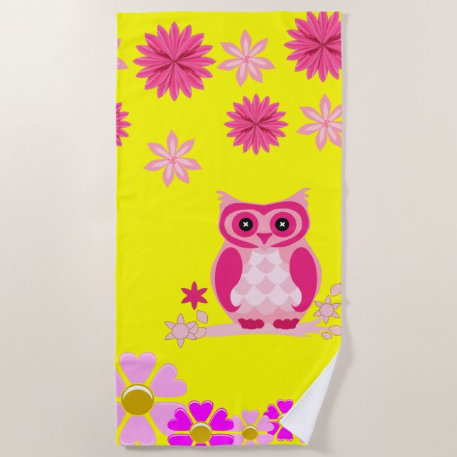 Beach towels Owl (Front)