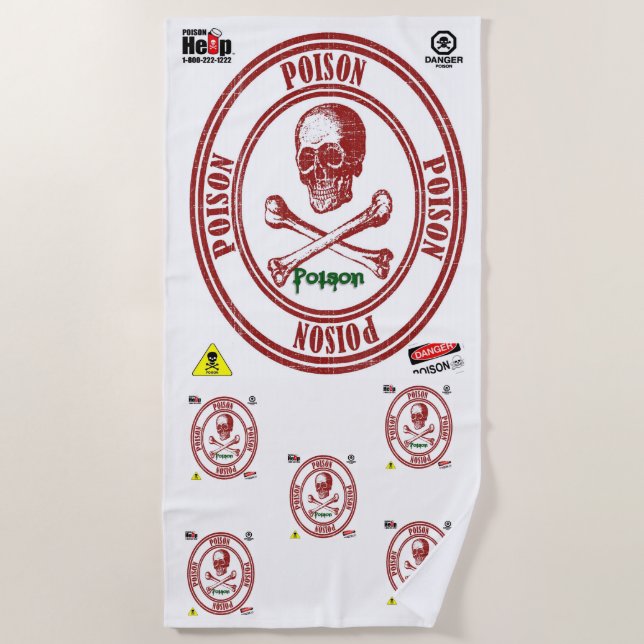 Beach towels Poison (Front)