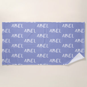 Beach towerl with a name towel