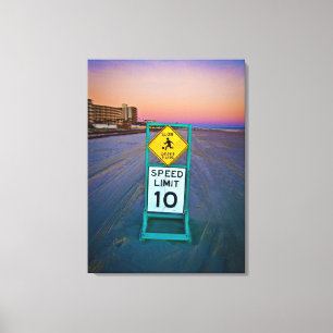 Beach Traffic Signs on Daytona Beach at Dawn II