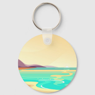  Beach travel Key Ring