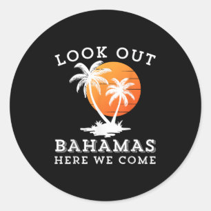 Beach Traveling Group Matching Spring Break Summer Classic Round Sticker