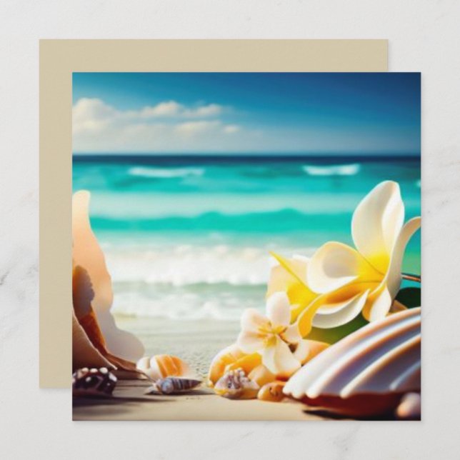 Beach Treasures Blank Greeting Card (Front/Back)