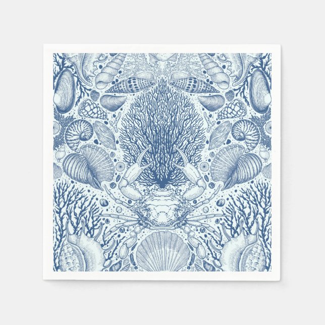 Beach treasures in blue napkin (Front)