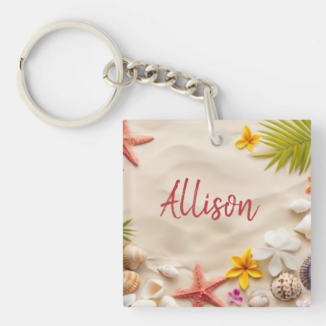 Beach Treasures Key Ring (Front)
