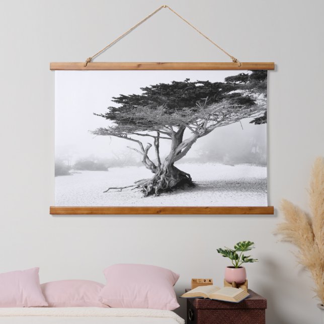 BEACH TREE Wood Topped Wall Tapestry (Bedroom)