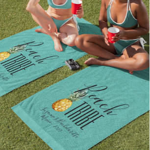 Beach Tribe Girl's Trip Bachelorette Vacation  Beach Towel