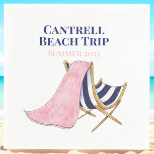 Beach Trip Beach Chair Reunion Napkin