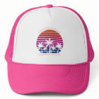 Beach Trip Palm Trees Sunset Custom Black