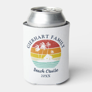 Beach Trip Retro Family Reunion Vacation Cruise Can Cooler