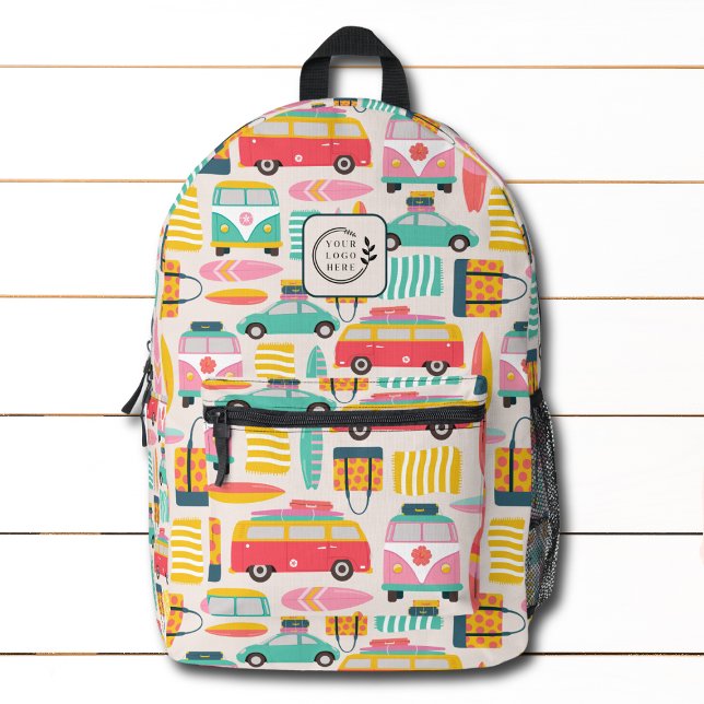 Beach Trip Travel Surfing Add Logo Corporate Printed Backpack (Creator Uploaded)