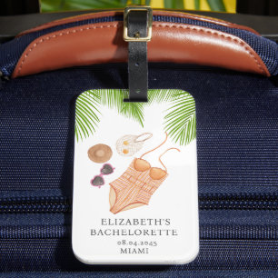 Beach Tropical  Bachelorette Party Favours  Luggage Tag