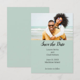 Beach Tropical Destination Photo Save the Date Invitation