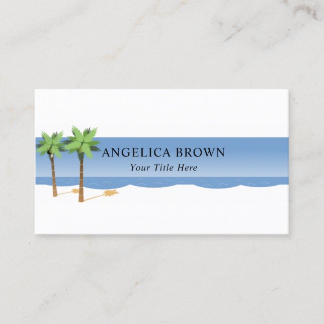 Beach Tropical Destinations Business Card (Front)