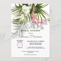 Beach Tropical Hawaii GreeneryFloral Bridal Shower