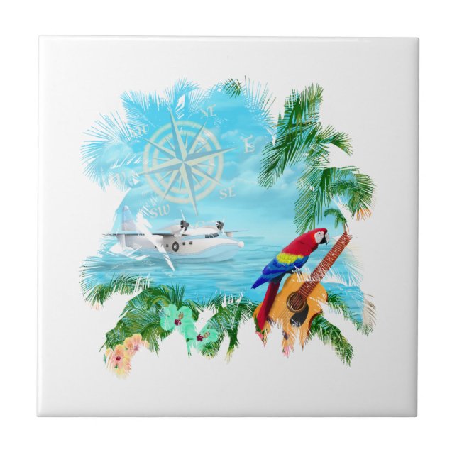 Beach Tropical Music Tile (Front)