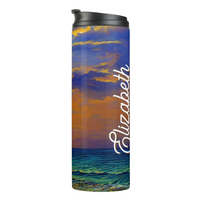 Beach Tropical Ocean Gifts Travel Thermal Tumbler (Rotated Right)