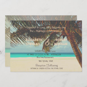 Beach Tropical,Palm Invitation