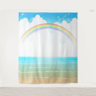 Beach Tropical Photo Background Tapestry
