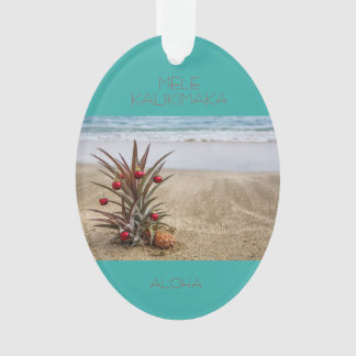 Beach Tropical Pineapple Christmas Ornament