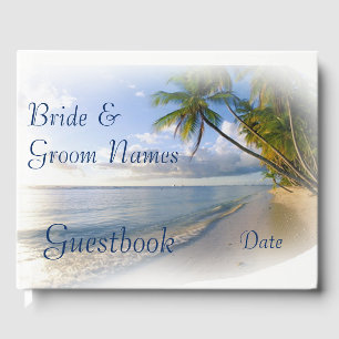 Beach Tropical Seaside Wedding or Shower Guestbook