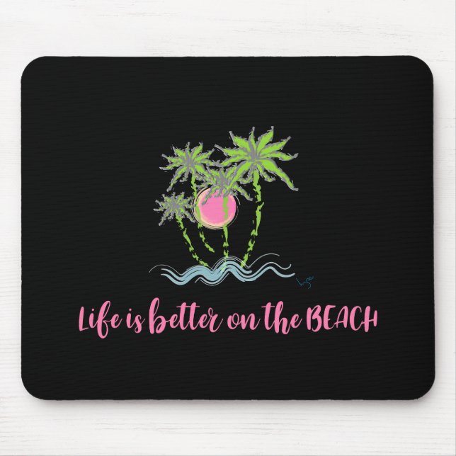 Beach Tropical Style Summer Graphic Mouse Pad (Front)
