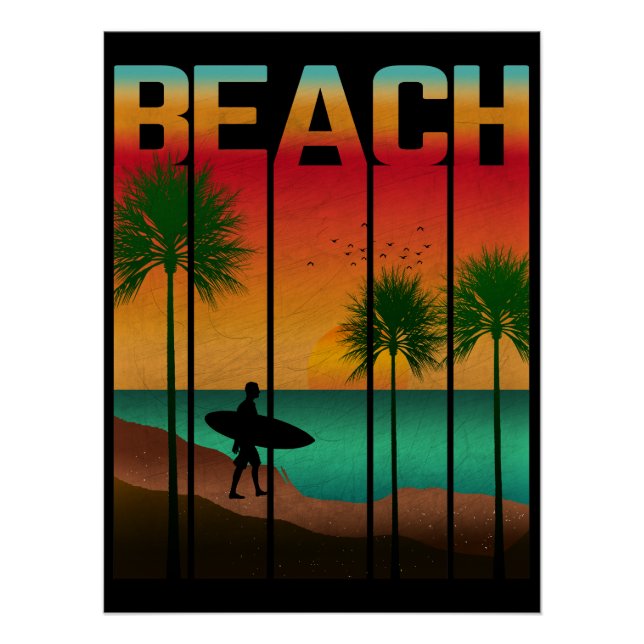 Beach Tropical Summer Poster (Front)