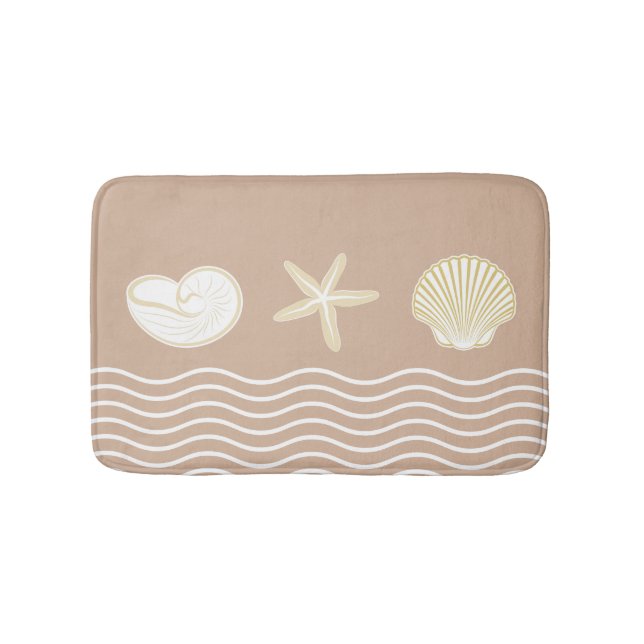 Beach Tropical Theme Bath Mat (Front)