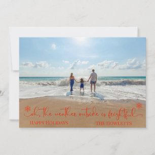 Beach Tropical Vacation Holiday Christmas Photo Card