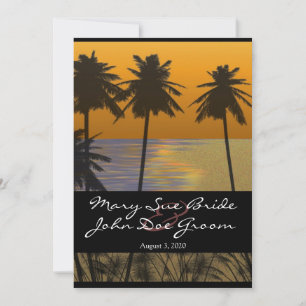 Beach Tropical Wedding Invitations