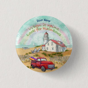 Beach Truck Lighthouse button