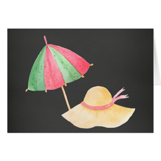 Beach Umbrella and Hat (Front Horizontal)