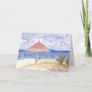 Beach Umbrella Greeting Cards