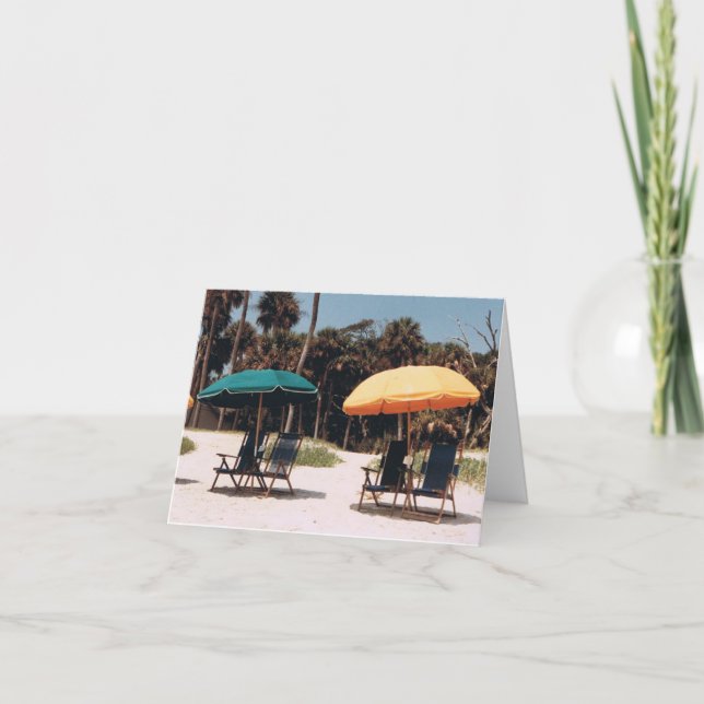 Beach Umbrella Note Card (Front)