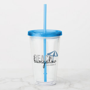 Beach Umbrella Vacation Rental - Acrylic Tumbler