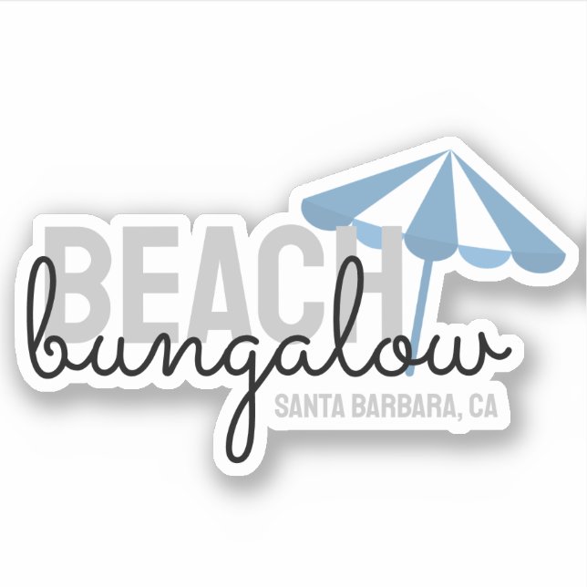 Beach Umbrella Vacation Rental - Vinyl Sticker (Front)