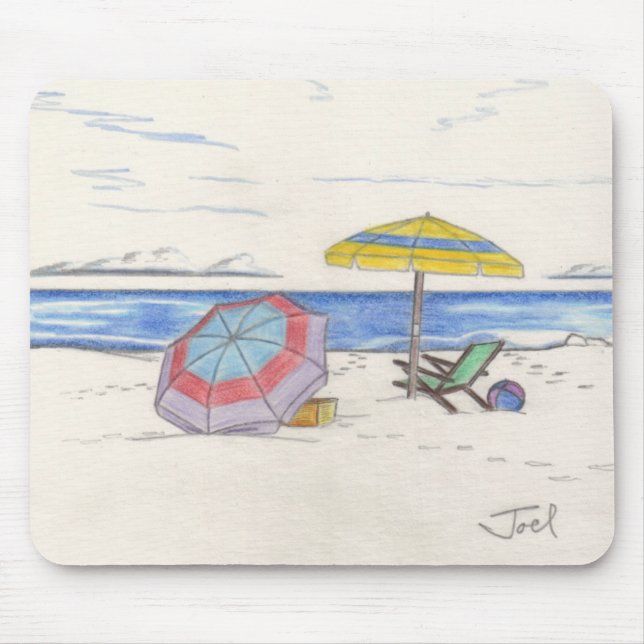 BEACH UMBRELLAS mousepad (Front)