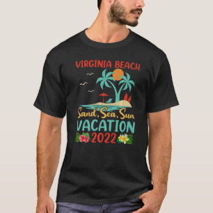 Beach Vacation 2022 Retro Sunset Virginia Beach T-Shirt