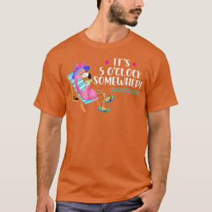 Beach Vacation Drinking Flamingo Its 5 OClock Some T-Shirt