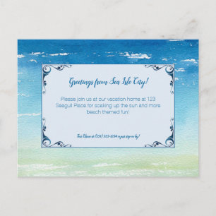 Beach Vacation Home Guest Invitation Postcard