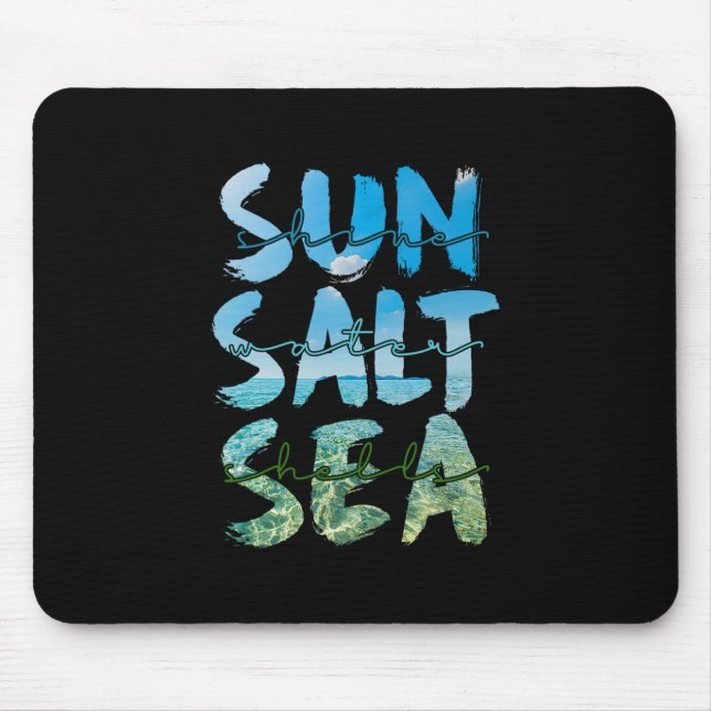 Beach Vacation Ocean Waves Sun Summer Fun Holiday  Mouse Pad (Front)