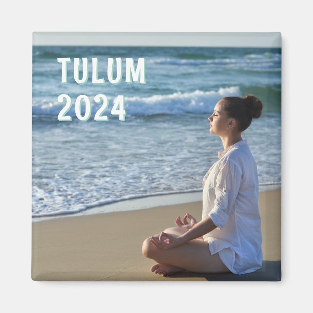 Beach Vacation Photo Magnet (Front)