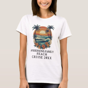 Beach Vacation Tropical Palm Tree Family Reunion   T-Shirt
