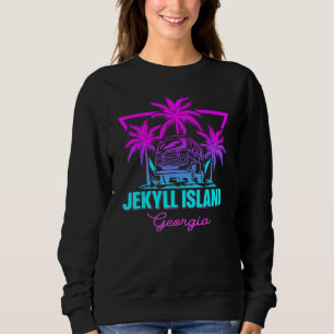 Beach Vaporwave Vacation Souvenir Jekyll Island Sweatshirt