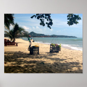 Beach Vendings ... Lamai Beach, Koh Samui Island Poster