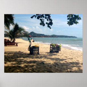 Beach Vendings ... Lamai Beach, Koh Samui Island Poster