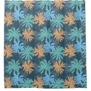 Beach Vibe Palm Tree  Shower Curtain